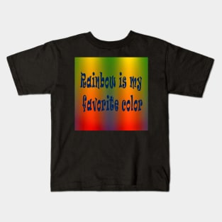 Radiant Gradient Rainbow - Rainbow is My Favorite Color Kids T-Shirt